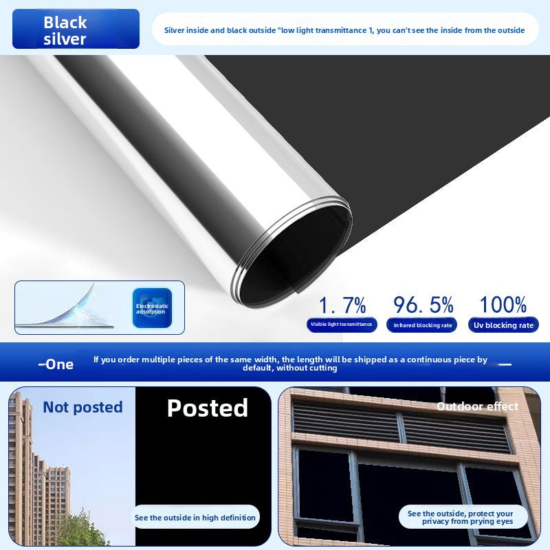 DAYHIDE™ One-Way Privacy Film — Cut-to-Size Rolls (16 Finishes)